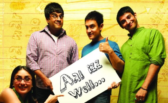 3 Idiots Movie Poster - Aamir Khan, Kareena Kapoor, R Madhavan, Sharman Joshi