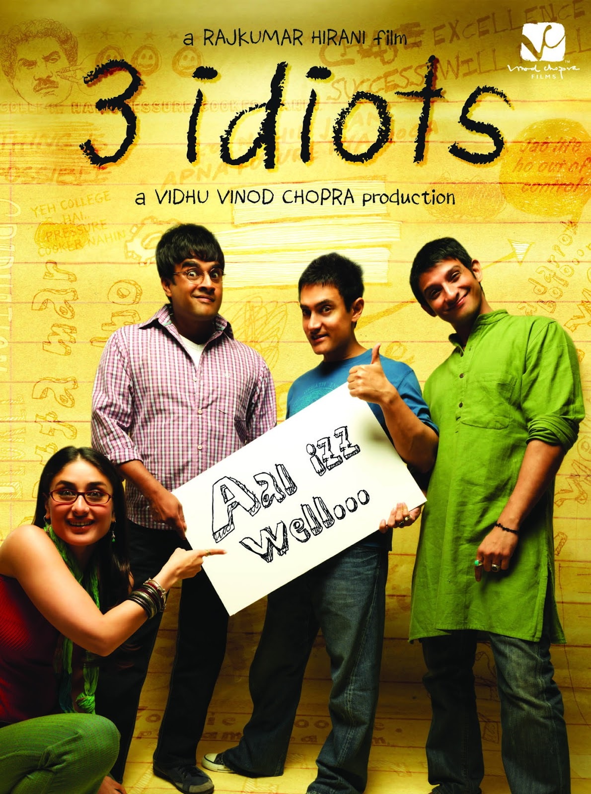three idiots movie review in english