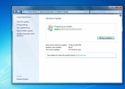 How To Install Updates In Windows 7 - Preparing To Install